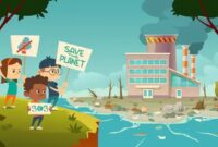 Ilustrasi anak - anak dan perubahan iklim (Foto: Freepik)