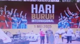 Presiden Prabowo Hadiri Langsung Peringatan May Day 2025 di Monas