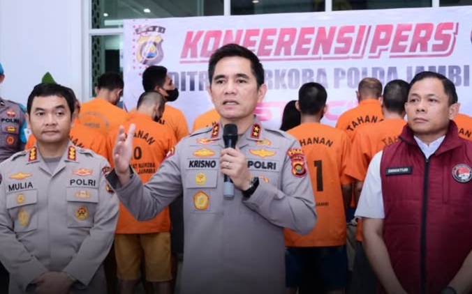 Polda Jambi Bongkar Jaringan Narkoba Lintas Daerah, Sita Aset Mewah dan Uang Rp1,4 Miliar (Dok. Humas Polda Jambi)