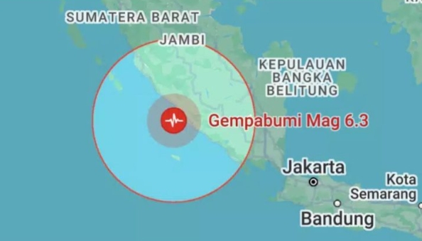 Gempa Magnitudo 6,3 Guncang Bengkulu, Getarannya Terasa Hingga Kerinci dan Sungai Penuh 
