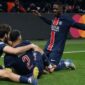 Para pemain Paris Saint-Germain (PSG) merayakan kemenangan di babak semifinal Liga Champions 2024-2025. (Foto: UEFA/ist)