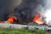 Rumah tinggal di Kapuk Penjaringan, Jakarta Utara, terbakar.(Dok: Istimewa)