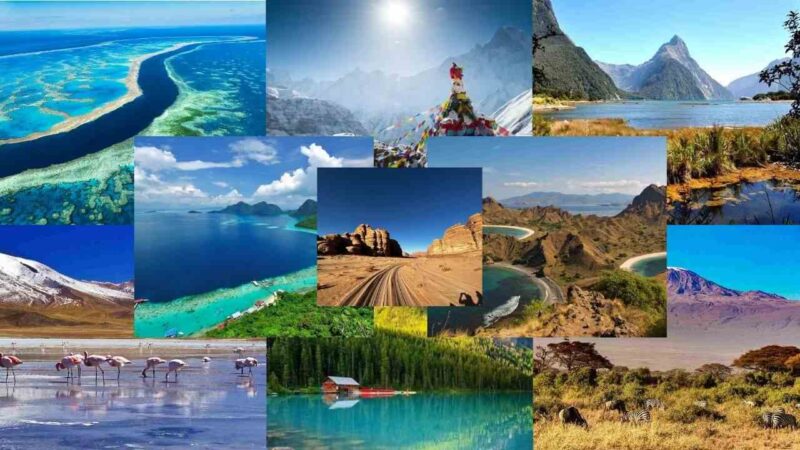 10 Destinasi Alam Terbaik di Dunia untuk Liburan Petualangan Tak Terlupakan. (Kolase: Britainaja.com)