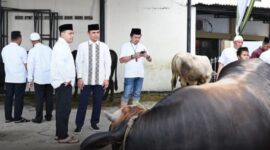 Polda Jambi Gelar Qurban dan Distribusi Daging Qurban Kepada Jajaran dan Masyarakat Sekitar (Dok. Humas Polda Jambi)