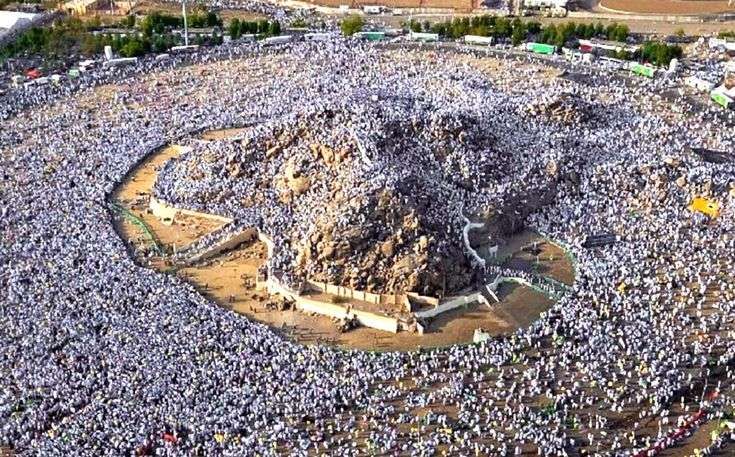 Jemaah haji saat melakukan wukuf di Arafah (Foto: Pinterest)