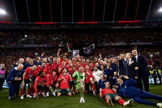 Momen skuad Portugal selebrasi usai juara Nations League (Foto: Media Officer FPF)