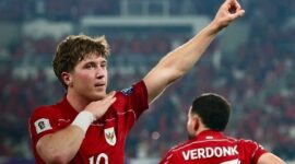 Ole Romeny merayakan gol saat Timnas Indonesia mengalahkan Tiongkok 1-0 pada laga Gruo C Kualifikasi Piala Dunia 2026 zona Asia di Stadion Utama Gelora Bung Karno, Jakarta, Kamis (5/6/2025) malam WIB. (Foto: PSSI)