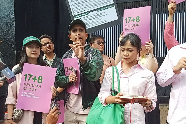 Tuntutan 17+8 Demo Agustus: Respons DPR dan Pemerintah. (Foto: Ridho Danu Prasetyo, Kompas)