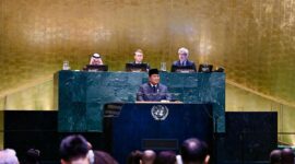 Presiden Republik Indonesia, Prabowo Subianto di Gedung Majelis Umum Perserikatan Bangsa-Bangsa (PBB), New York, Amerika Serikat (Foto: Sekretariat Presiden RI)