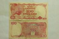 Uang kertas dengan nilai Rp100 emisi 1984 (Foto: Dokumentasi/Bank Indonesia)