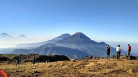 Healing Ala Anak Gunung: Camping Santai di Savana Gunung Sumbing. (Foto : tribunnews)