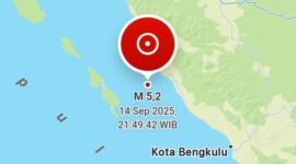 Gempa 5,2 SR Guncang Mukomuko, Getarannya Terasa Hingga Sungai Penuh. (Foto: bmkg)