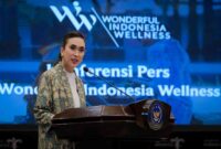 Menteri Pariwisata Widiyanti Putri Wardhana saat menyampaikan sambutannya dalam peluncuran 
