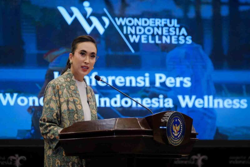 Menteri Pariwisata Widiyanti Putri Wardhana saat menyampaikan sambutannya dalam peluncuran 