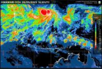 Visualisasi citra satelit prakiraan cuaca ibu kota provinsi se-Indonesia, Sabtu (27/9/2025). (Foto: BMKG)