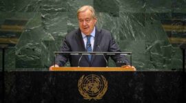 Sekretaris Jenderal PBB, Antonio Guterres saat berpidato dalam Majelis Umum PBB di New York (Foto: X - Antonio Guterres)