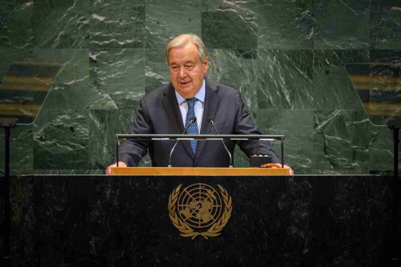 Sekretaris Jenderal PBB, Antonio Guterres saat berpidato dalam Majelis Umum PBB di New York (Foto: X - Antonio Guterres)