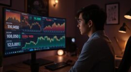 Ilustrasi harga kripto. (Foto by AI)