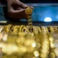 ilustrasi harga emas perhiasan. (ANTARA FOTO/Putra M. Akbar)