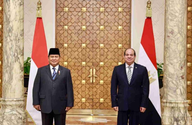 Presiden Prabowo Subianto dan Presiden Mesir Abdel Fattah al-Sisi di Kairo, Mesir. (Foto: prabowosubianto.com)