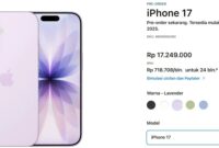 Tampilan laman resmi iBox Indonesia yang menjual iPhone 17 secara resmi di Indonesia (Foto: Tangkapan layar laman iBox.co.id)