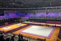 Penampakan Venur Kejuaraan Dunia Senam Artistik di Indonesia Arena. (Foto: RRI/Kharismarizki)