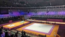 Penampakan Venur Kejuaraan Dunia Senam Artistik di Indonesia Arena. (Foto: RRI/Kharismarizki)