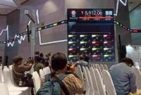 Suasana Main Hall Bursa Efek Indonesia. Pengunjung bisa memantau langsung pergerakan IHSG (Foto: RRI/Magdalena Krisnawati)
