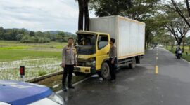 Satlantas Polres Kerinci saat mendatangi TKP