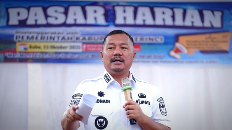 Bupati Monadi Resmikan Pasar Harian Perdana Kabupaten Kerinci