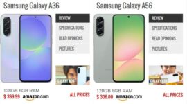 Samsung Galaxy A56 (kanan) dan Galaxy A36 (kiri) menawarkan spesifikasi yang menarik di kelas menengah, namun dengan beberapa perbedaan kunci. (Sumber: GSMArena)