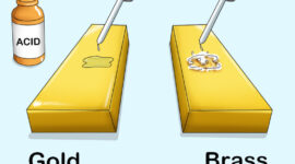 Meskipun terlihat serupa karena warnanya yang kuning, emas (kiri) dan kuningan (kanan) memiliki perbedaan mendasar dalam nilai, berat, dan sifat kimianya. (Sumber: Ilustrasi/Wikihow)