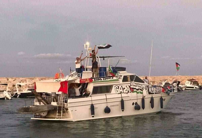 Salah satu kapal kelompok aktivis Global Sumud Flotilla (Foto: X/Muhammed Emin Yıldırım)