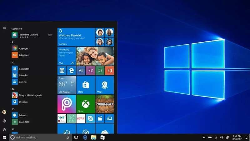 Tampilan desktop pada sistem operasi Windows 10 (Foto: Microsoft)