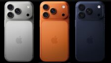 iPhone 17 series Pro dan Pro Max yang tersedia dalam tiga warna, yakni biru pekat, oranye kosmik, dan perak (foto: situs resmi Apple)