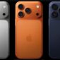 iPhone 17 series Pro dan Pro Max yang tersedia dalam tiga warna, yakni biru pekat, oranye kosmik, dan perak (foto: situs resmi Apple)