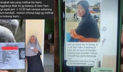 Kolase foto Informasi terkait Lansia di Kerinci Diculik dan Dirampok Emas Rp70 Juta yang Beredar di Medsos.