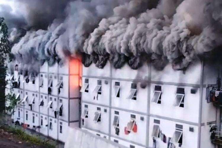 Kebakaran Gedung Hunian Pekerja IKN, Api Padam dalam Dua Jam (Foto: Tangkapan Layar Akun X)