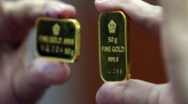 Ilustrasi harga emas  Antam. (Foto: MI/Rommy Pujianto)