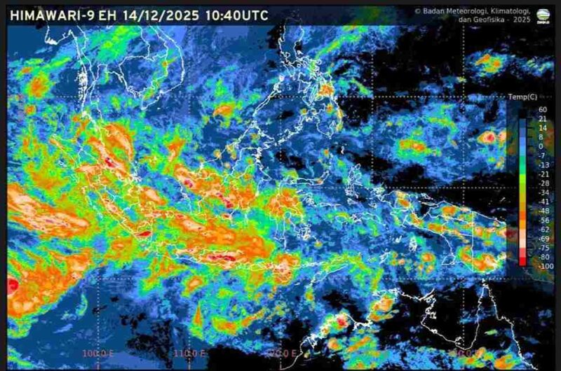 Visualisasi citra satelit prakiraan cuaca ibu kota provinsi se-Indonesia (Foto: BMKG)