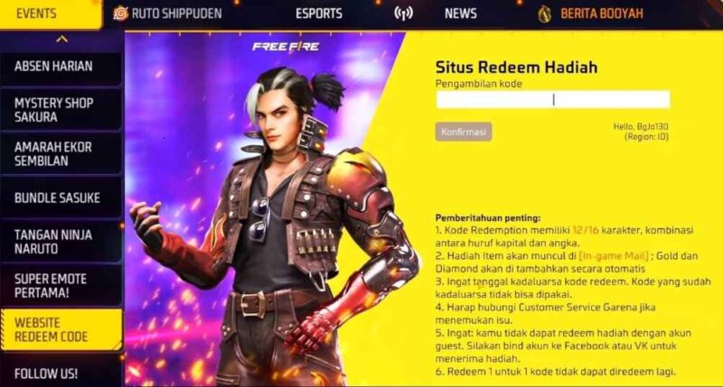 Kode Redeem FF Terbaru Hari Ini 10 Desember 2025, Klaim Skin dan Diamond Gratis!