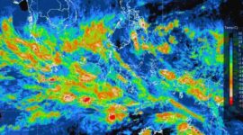 Visualisasi citra satelit prakiraan cuaca ibu kota provnsi se-Indonesia sejumlah kota di Indonesia  (Foto: BMKG/RRI)