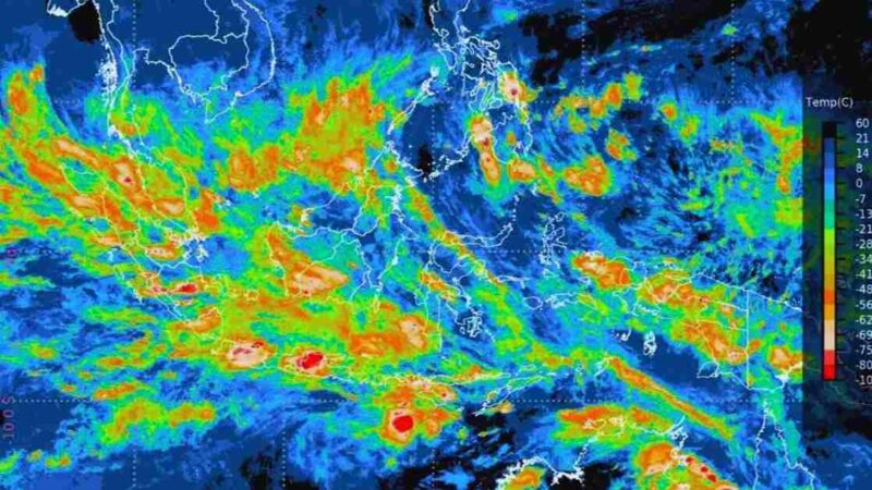 Visualisasi citra satelit prakiraan cuaca ibu kota provnsi se-Indonesia sejumlah kota di Indonesia (Foto: BMKG/RRI)