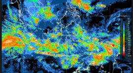 Visualisasi citra satelit prakiraan cuaca ibu kota provinsi se-Indonesia (Foto: BMKG)
