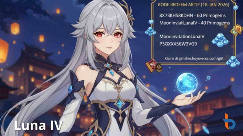 Klaim Kode Redeem Genshin Impact 18 Januari 2026, Stok Primogems Gratis untuk Columbina (Foto: gemini/britainaja.com)