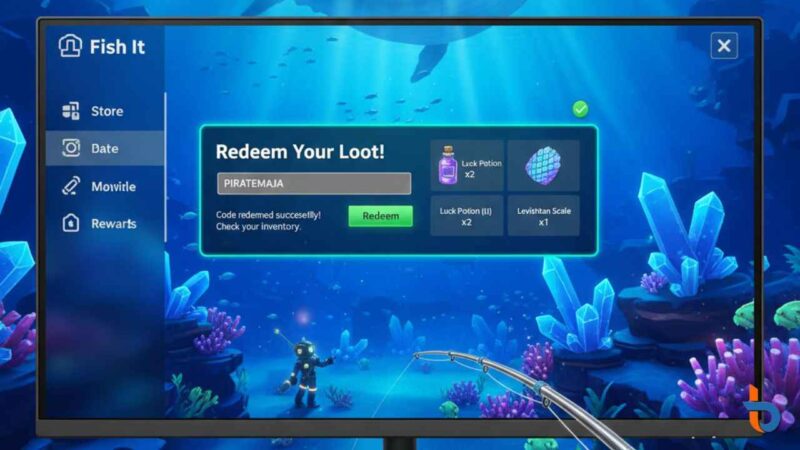 Kode Redeem Fish It Roblox 31 Januari 2026: Stok Potion dan Leviathan Scale Gratis Hari Ini