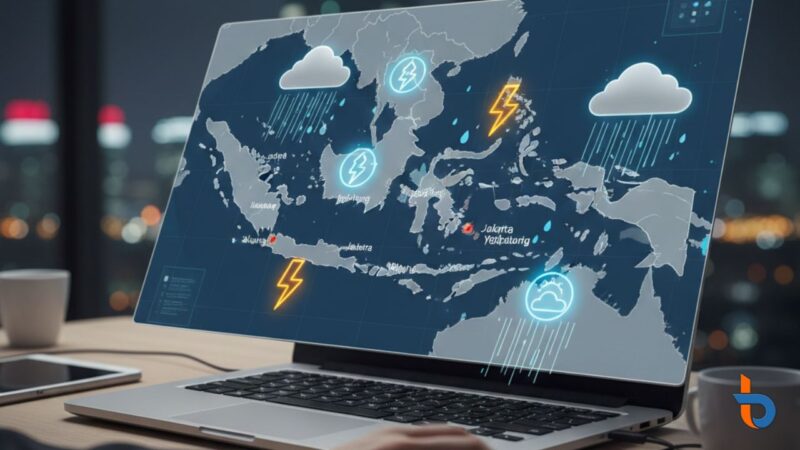 Prakiraan Cuaca Indonesia 12 Januari 2026: Waspada Hujan Petir di Sejumlah Wilayah (Foto: gemini)