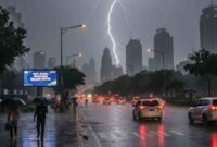 Ilustrasi. Waspada Hujan Petir di Sejumlah Kota Besar Indonesia Hari Ini 15 Januari (Foto: gemini/britainaja.com)
