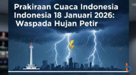 Prakiraan Cuaca Indonesia 18 Januari 2026, Waspada Hujan Petir (Foto: gemini/britainaja.com)