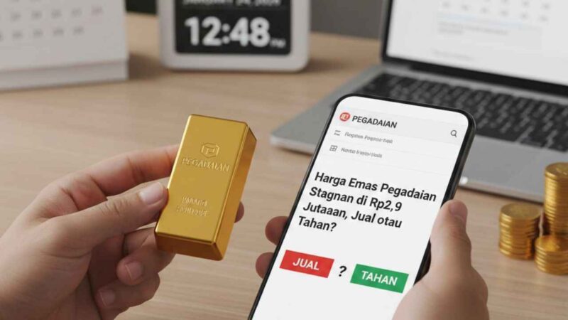 Harga Emas Pegadaian Stagnan di Rp2,9 Jutaan, Jual atau Tahan?
